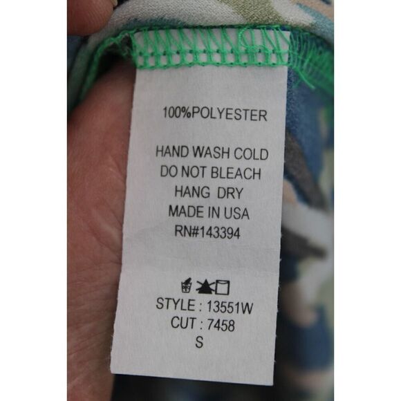 Cotton Bleu size Small Polyester V-neck Blouse - Picture 6 of 6